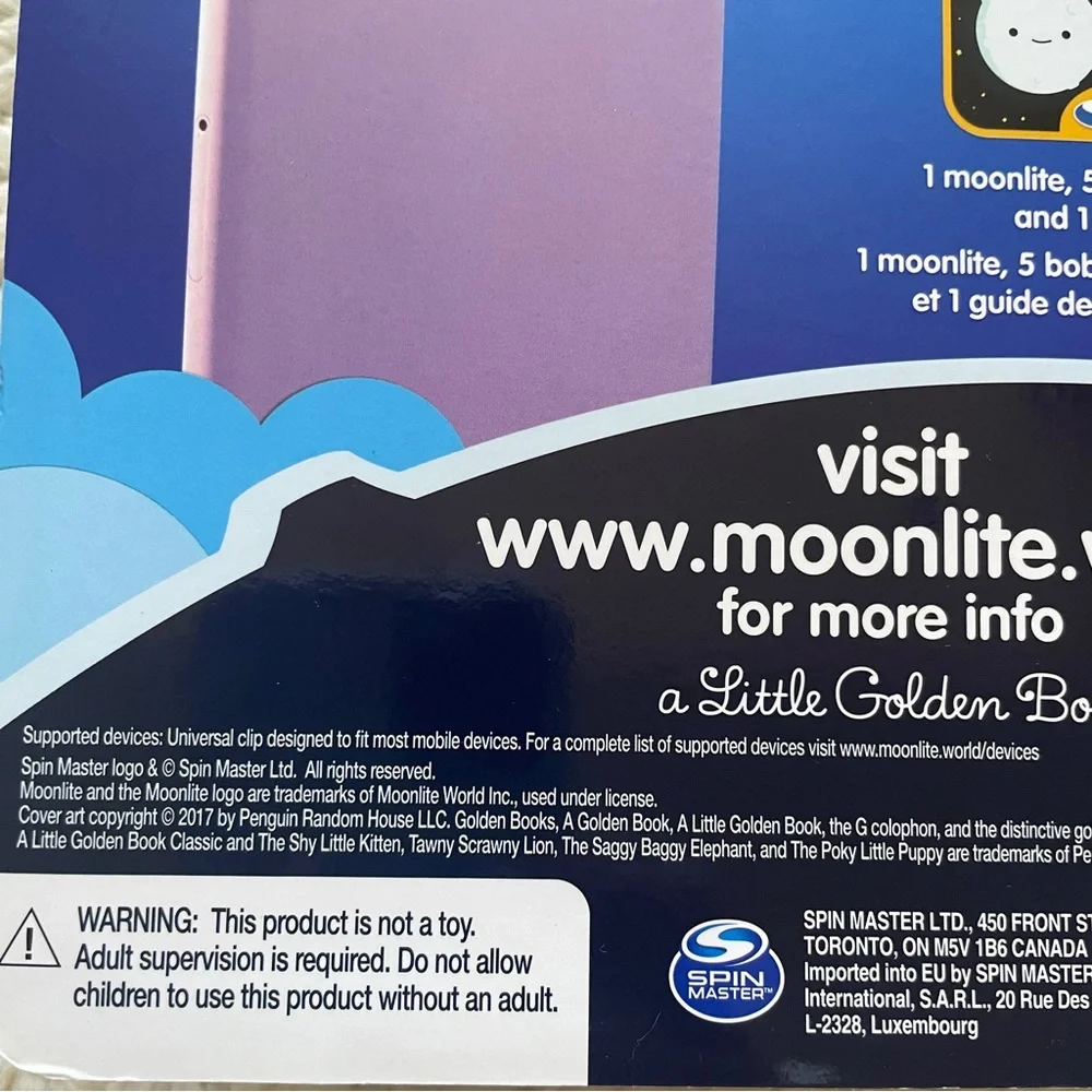 MOONLITE STORYBOOK PROJECTOR FOR SMARTPHONES LITTLE GOLDEN BOOKS 5 STORI…